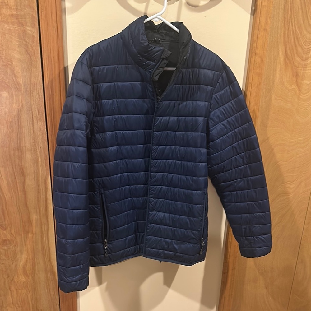 Men's Blue Quilted Jacket